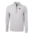 thumbnail image 2 of Men's Cutter & Buck  Heather Gray Indiana Hoosiers Big & Tall Adapt Eco Knit Quarter-Zip Pullover Top, 2 of 3
