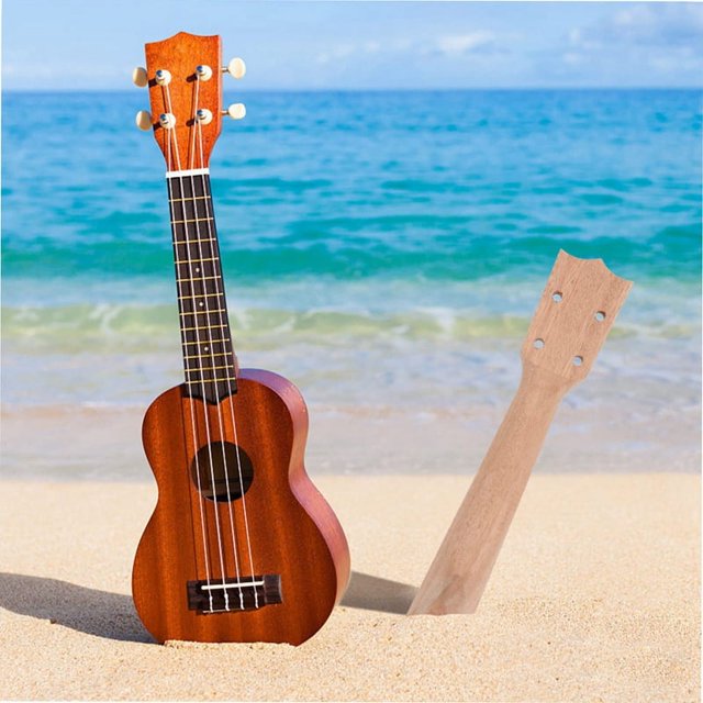 Replacement Neck for Ukulele Concert Ukulele Luthier Parts Wooden Fingerboard Wooden Ukulele Fingerboard Component