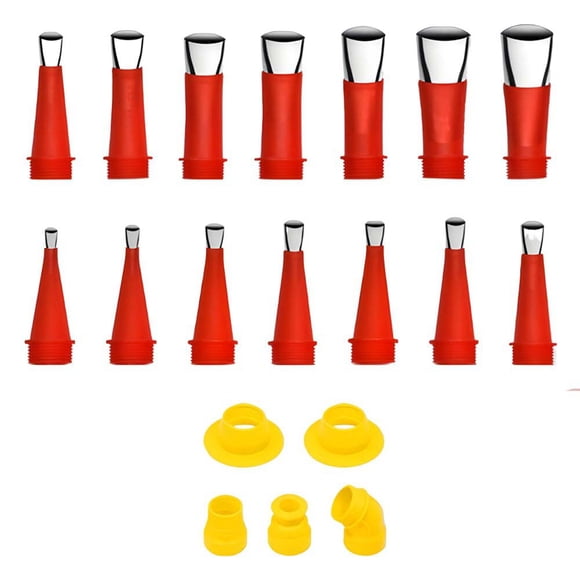 Removable Stainless Steel Caulking Nozzle Set Complete 19 Piece Kit for Precise Sealant Application