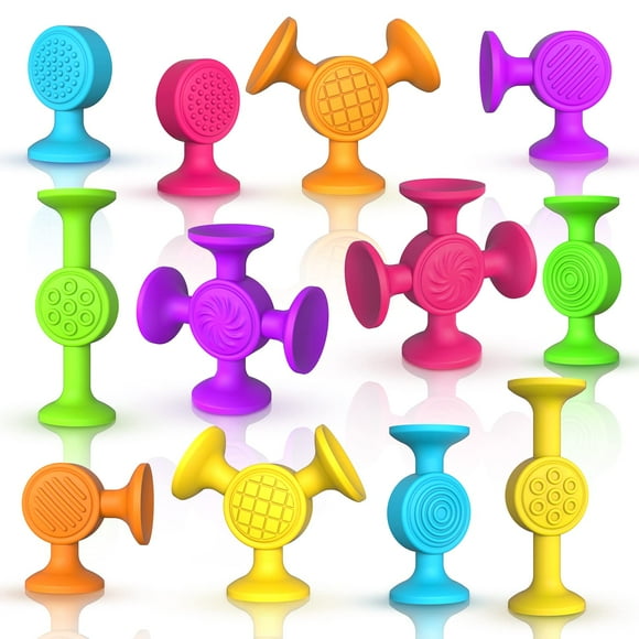 Juguetes de baño con ventosa Richtim Toddlers Sensory, 12 unidades