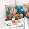 thumbnail image 4 of KLL Cute Animal Party Pillow Covers Envelope Closure,Super Soft and Cozy Fuzzy Fleece Pillow Case Cover 14"x20", 4 of 5