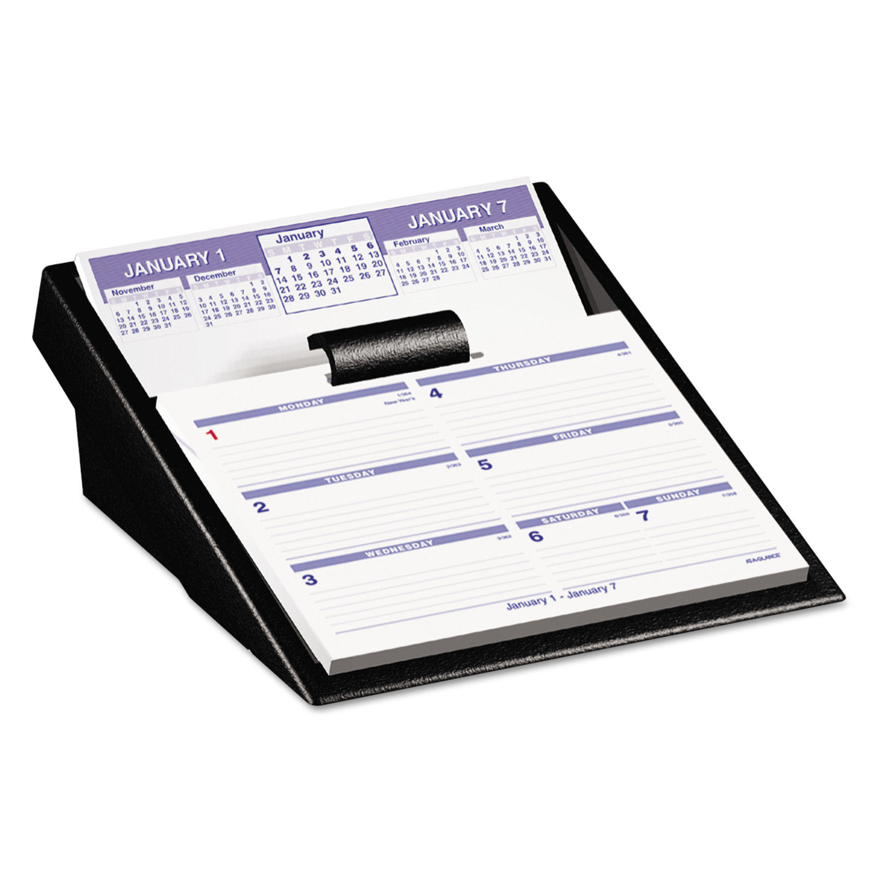AT A GLANCE Flip A Week Desk Calendar And Base 5 5 8 X 7 White 2018