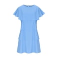 thumbnail image 4 of Gspmoly Robes Grande Taille pour Femmes aux Formes, Robe Décontractée Unie à Col Châle et Col Rond pour Femmes, Robes Habillées pour Femmes jusqu'à 70 % de Rabais, 4 of 6