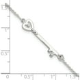 thumbnail image 5 of Sterling Silver Polished Cz Heart Key Bracelet (Width 5.6) (Length 8) - Jbsp, 5 of 5