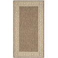 thumbnail image 2 of SAFAVIEH Courtyard Chase Oriental Indoor/Outdoor Area Rug, Dark Beige/Beige, 4' x 5'7", 2 of 8