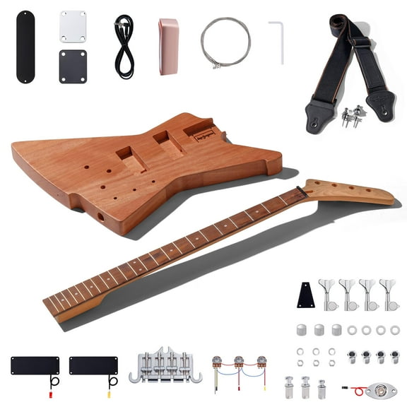 Kit de bajo eléctrico Leo Jaymz DIY Mahogany Body