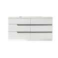 thumbnail image 2 of Benjara Ara 63 Inch Wide Dresser, 6 Drawers, Crystal Accents, White Laminate Finish, 2 of 6