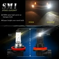 thumbnail image 5 of Alla Lighting Xtremely Super Bright LED Lights Bulbs SM1 Vision 3000 Lumens LED Fog Lights DRL Daytime Running Light Bulbs Replacement, 2504/PSX24W/12276 6000K Xenon White, 5 of 9