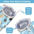 thumbnail image 4 of 30 oz Cat Tumbler with Handle and Straw, Cat Butts Stainless Steel Vacuum Insulated Travel Coffee Mug Cup Water Bottle, Cat Stuff Accessories Decor, Cat Lover Gifts for Women Girls, 4 of 6