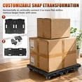 thumbnail image 3 of 2 Pack Furniture Dolly, 16.9"x11.7" Heavy Duty Moving Dolly with 4 Wheels, Non-Slip Textured Surface for Boxes Appliances, Max Load 500 lbs, Black, 3 of 4