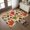 Beige, Pumpkin Orange, Crimson, Olive, variant on Entryway Rug 2'x3', Thanksgiving Fall Kitchen Runner Rugs Non-Slip Carpet Mats, Country Falling Maple Leaves Pine Cone Bedside Rugs Runners Washable Floor Carpet for Bathroom Laundry Room