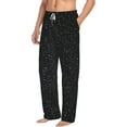 thumbnail image 2 of Balery Black Glitter print Men's Pajama Pants,Ultra Lightweight Pjs,Lounge Pant-Large, 2 of 9