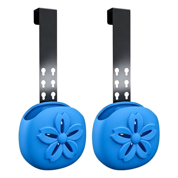 Toilet Tank Cleaning Tablet Holder, Adjustable Silicone Basket with Hanging Hook for Bowl Cleaner Tablets, 2-Pack