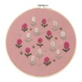 thumbnail image 1 of Kit de bordado estampado floral bordado conjunto DIY bolsa de material para principiantes entusiasta tulipán 20cm marco de bordado de plástico, 1 of 5