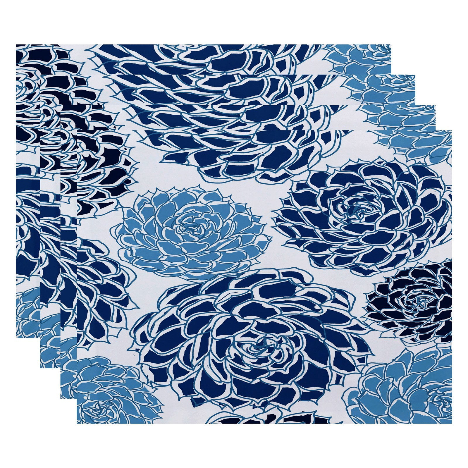 Simply Daisy 18" x 14" Olivia Floral Print Placemat (Set of 4)