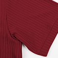 thumbnail image 4 of Cmfcve Ribbed Henley T-Shirt for Men Short Sleeve Slim Fit Muscle Shirt Cotton Casual Button Tops, 4 of 8