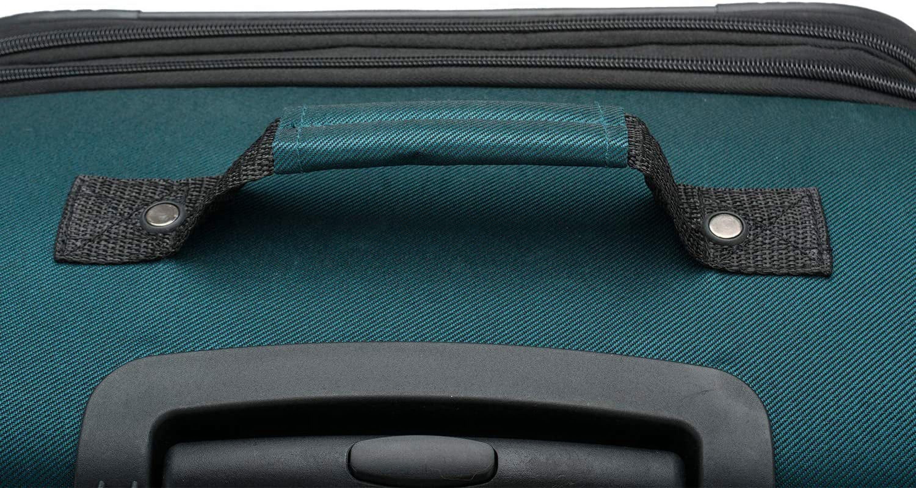 U.S. Traveler Aviron Bay Expandable Softside Luggage Set with Spinner Wheels, Teal, 2 Piece (22/30)