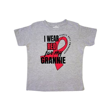 

Inktastic Sickle Cell Awareness I Wear Red For My Grannie Gift Toddler Boy or Toddler Girl T-Shirt