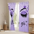 thumbnail image 3 of Homewish Chic Sparking Print Black Out Curtains,Kawaii Pretty Girl Curtains Pack of 2 (42x63 Each),Purple Black Bedroom Curtains For Men Women,Microfiber Bedroom Decor, 3 of 6