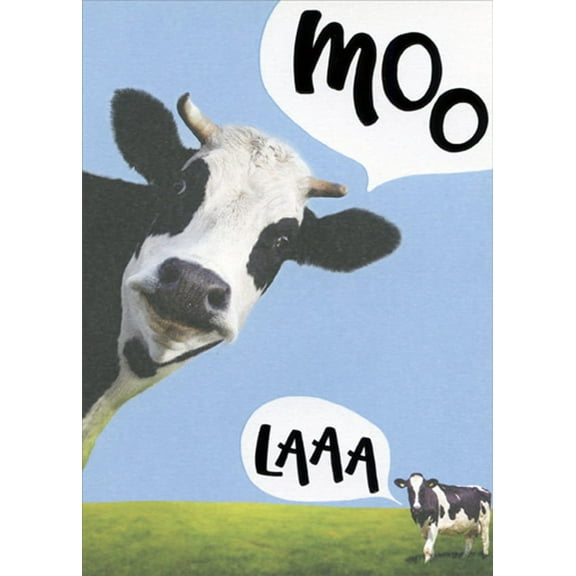 Designer Greetings Moo Laaa Cows Funny / Humorous Birthday Card