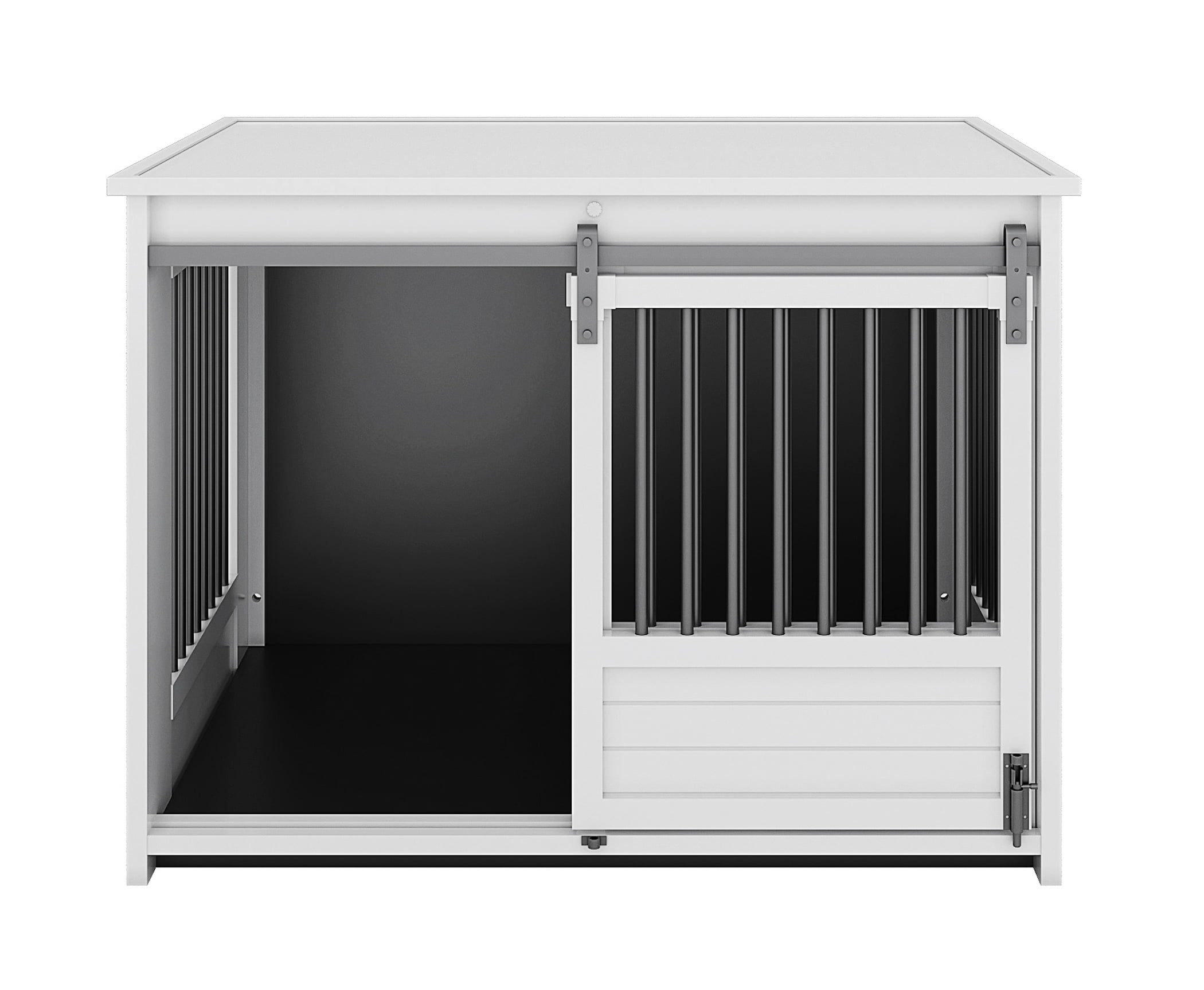 New Age Pet ECOFLEX® Barn Door Dog Crate & End Table, Indoor Furniture Style Kennel