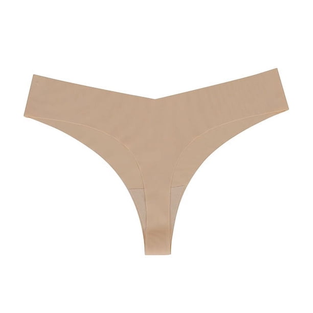 Xiao Hua Ropa interior sin costuras para mujer, bragas sexys de encaje estilo hipster, tanga, bragas, ropa interior para mujer, 3 piezas (color de piel, L)
