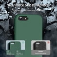 thumbnail image 4 of [3 in 1 for iPhone SE case 2022/3rd/2020/2nd gen, iPhone 7/8 case，with 2 Pack Screen Protector, Liquid Silicone Ultra Slim Shockproof Protective Phone Case [Microfiber Lining] (Alpine Green), 4 of 7