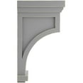 thumbnail image 3 of Ekena Millwork 7"W x 7 1/2"D x 13"H Fluted Wood Vintage Decor Corbel, Pebble Grey, 3 of 6