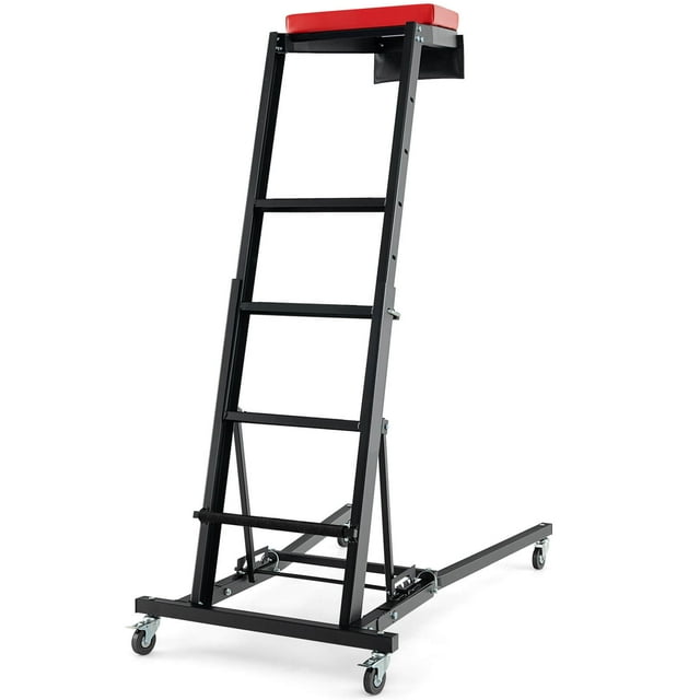 Costway Foldable Topside Automotive Engine Creeper with 45"-66" Adjustable Height
