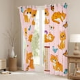 thumbnail image 3 of Homewish Kawaii Orange Animal Blackout Curtains Set of 2 (52x84 Each), Magic Butterfly Animal Window Curtains, Teens Kids Boys Girls Curtains and Drapes, Curtains Blackout Home Decor, 3 of 6