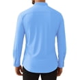 thumbnail image 5 of Youclos Men's Long Sleeve Button Down Dress Shirt, 4-Way Stretch Wrinkle-Free, Slim Fit, 5 of 7