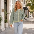 thumbnail image 6 of Stralyhd Cardigan Sweaters for Women Button Up Long Sleeve Lightweight Cardigan Knit Soft Crew Neck Sweaters Cozy Loose Fit 2026 Spring Fall Outfits Black XXL, 6 of 6