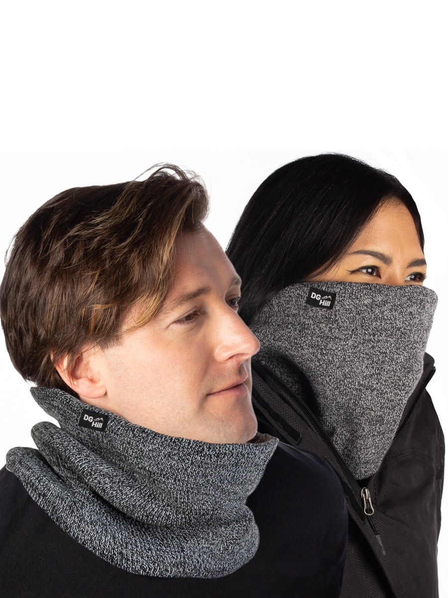 2Pack Fleece Neck Warmer Winter Neck Gaiter Cold Weather Face Mask for Men Women 