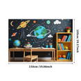 thumbnail image 2 of Space Themed Colorful Chalk Style Backdrop Banner Decorations for Classroom Party Study Room Wall Background Photo Booth Props, 2 of 7