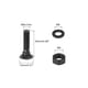 thumbnail image 2 of Kit de tornillos de carro M6 x 20mm, juego de 12 tornillos de carro incluye arandelas y tuercas - Acero al carbono con óxido negro, 2 of 6