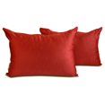 thumbnail image 1 of Funda de almohada lumbar de lujo HomeCentric, color óxido, paquete de 2, 30 x 45 cm (12 x 18 pulgadas), funda de almohada rectangular de satén liso, estilo moderno liso - Satén flameado color óxido, 1 of 5