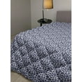 thumbnail image 2 of Floral Down Alternative Comforter, Hand Drawn Shabby Flower Petals Ethnic Russian Folk Art Tones Flourish Motif, Microfiber Quilt for All Season, 5 Sizes, Navy Blue White, by Ambesonne, 2 of 3