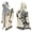 Beige, variant on Mens Mid Length Knit Hoodie Cardigan With Print No Zipper No Buttons Clothes