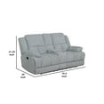 thumbnail image 5 of Wynn 76 Inch Motion Manual Recliner Loveseat with Cup Console, Light Gray, 5 of 5