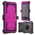thumbnail image 1 of HTC Desire 530 Case, Triple Protection [Built in Screen Protector] Heavy Duty Rotating Swivel Holster Shell Combo Case for Desire 530 - Purple, 1 of 4
