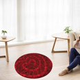 thumbnail image 4 of Love Rose Valentine's Day Round Carpet Bedroom Study Living Room Tea Table Yoga Mat Customization Red, 4 of 6