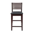 thumbnail image 6 of Linon Healy 25" Counter Stool, Espresso with Dark Brown Fabric, 6 of 9