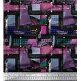 thumbnail image 1 of Soimoi polyester Crepe Fabric Patchwork Color Block Printed Craft Fabric by the Yard 42 Inch Wide, 1 of 1