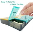 thumbnail image 5 of Mossime XL Large Daily Pill Organizer 2 Times a Day, 7 Day Pill Box Am Pm, Weekly Day Night Vitamin Holder, Medicine Organizer, Big Pill Container, Medication Dispenser 14 Compartments, 5 of 8