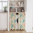 thumbnail image 6 of Teal Red Coastal Tier Curtains 54 Inch Length, Summer Beach Nautical Sea Turtle Coral Starfish Cafe Short Curtains for Bathroom Sink, Small Kitchen Curtain Light Filtering Drapes 2 Panels 27.5"Wx54"L, 6 of 8