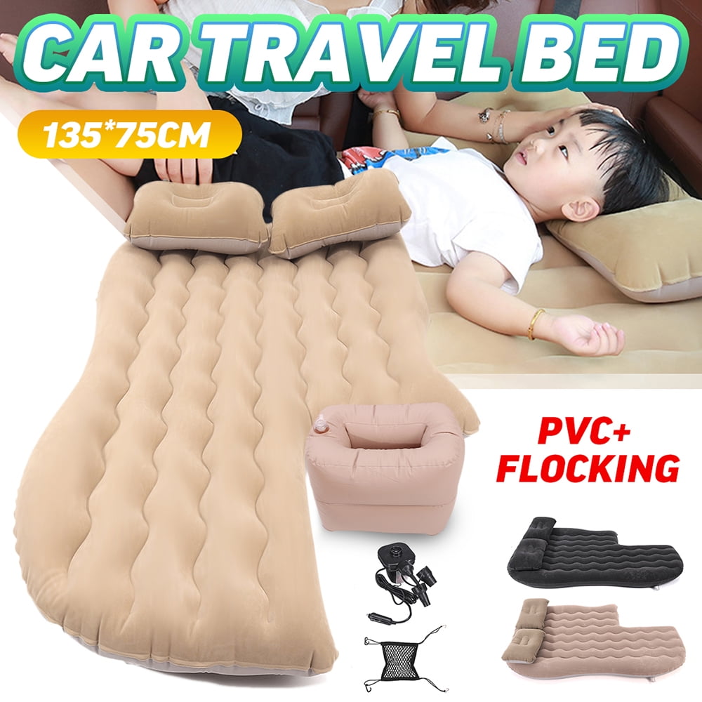 USA Inflatable Travel Camping Car Seat Sleep Rest Mattress Air Bed with Air Pump