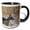 Black/White, variant on 3drose, White-tailed Deer Buck Close up in the Thistles., 11oz Two-tone Black Mug