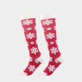 thumbnail image 2 of XEGLSBU 2 Pack Christmas Stockings for Dogs Men and Women Compression Socks Calf Knee High Cartoon Christmas Print Socks Warm Pressure Stockings Size L, 2 of 4