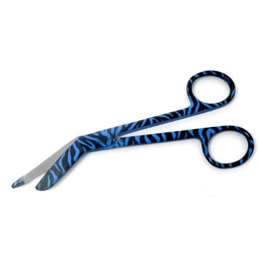 Red & Black Full Zebra Pattern Color Lister Bandage Scissors 5.5" (14cm), Stainless Steel