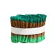 thumbnail image 1 of Paquete de 2 rollos de papel plegables para decoración de festivales DIY de 7 cm x 3 m, decoración de Pascua marrón verde, 1 of 9